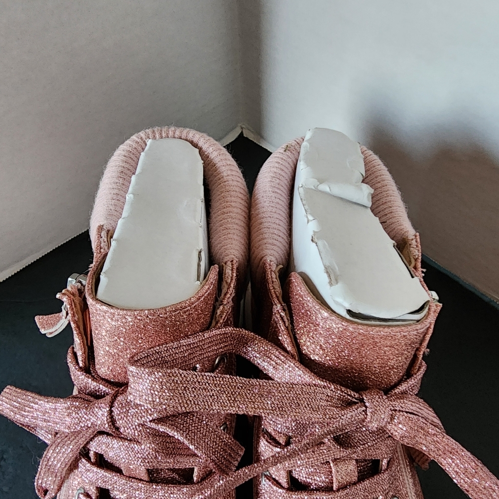 ✨️NIB✨️ Ugg Olive Pink Glitter High Top Shoes, Womens Size 11 - Picture 6 of 12